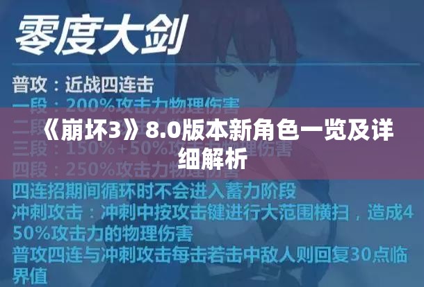 《崩坏3》8.0版本新角色一览及详细解析